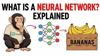 Thumbnail: But what is a neural network? | Explained with Monkeys and Bananas