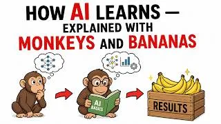Thumbnail: How AI Learns — Explained with Monkeys and Bananas