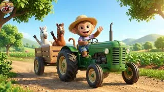 Thumbnail: Funny Animals! Monkey Cartoon Fixes Broken Tractor Fast! 🚜😱