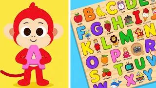 Thumbnail: Let's Find Missing ABC Letters | Alphabet, Animals, Colors & Numbers | Monkey Junior Play & Learn