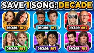 Thumbnail: Save One Song: 6 Songs Per Decade 🎵 TOP Songs of the Decades ✨ | Music Quiz 2026