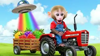 Thumbnail: Monkey Nana drives a tractor and faces a strange cloud that shrinks a watermelon into a tiny size