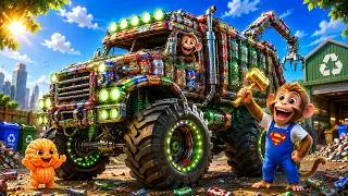 Thumbnail: Monkey Mono Builds a Big Monster Waste Collect Truck | Monkey Cartoon