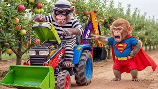 Thumbnail: 😱 Just 1 Minute of Carelessness… Chimpanzee Steals JCB Motorcycle & a Crazy Chase ensues