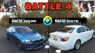 Thumbnail: Bmw M5 F10 Vs Bmw M5 E60 Forza Horizon 4 BATTLE 4 | Steering Wheel + Paddle Shifter Gameplay