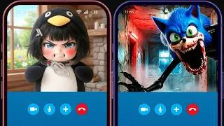 Thumbnail: GUGUGAGA PENGUIN Receives a Terrifying Call From Sonic!