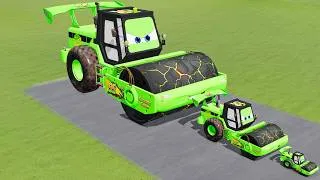Thumbnail: Big & Small Roller Lightning Mcqueen Monter Lava vs Trains Thomas | BeamNG.Drive