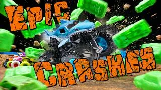 Thumbnail: What Happens When GRAVE DIGGER Loses Control on the Track?! | Monster Truck Epic Crashes