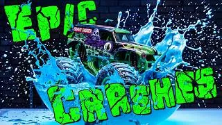 Thumbnail: THUNDERROARUS splashes into MESSY PAINT 🦖🎨 | Monster Truck Epic Crashes | Action for Kids!