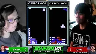 Thumbnail: HIGHEST SCORING GAME EVER?? Sidnev, Alex T | SEMIS | Classic Tetris MEGA MASTERS 2026
