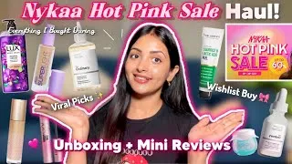 Thumbnail: *HUGE* Nykaa Hot Pink Sale Haul 2025 🛍| Trying VIRAL Skincare & Makeup | First Impressions ✨