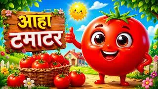 Thumbnail: आहा टमाटर - Aaha Tamatar Bada Mazedar | Hindi Rhymes For Kids | Nursery Rhymes | Monty Rhymes Tv