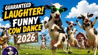 Thumbnail: 🎉 Dancing Cows Gone Crazy! Funniest Cow Dance Challenge Ever 🐮🤣