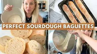 Thumbnail: Sourdough Baguettes Made Easy | Perfect Crust & Crumb Every Time!