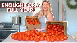 Thumbnail: Stocking My Pantry with a Year's Worth of Tomatoes | CANNING & FREEZE DRYING