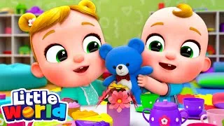 Thumbnail: Lost Teddy Bear Hunt! 🧸  | Little World | Kids Songs | Moonbug Mornings 🌞