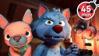 Thumbnail: The Three Little Pigs' Secret Mission! 🐷🥧 | CoComelon | Sing Along | Learn about Animals