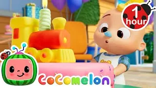 Thumbnail: 🚂JJ's Train Birthday Party!🎂🥳+More! | CoComelon | Moonbug Kids- Fantasy Cartoons Imagination Play