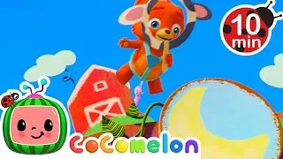 Thumbnail: 🐮Hey Diddle Diddle🌙+ More! | JJ's Animal Time! | Moonbug Kids- Fantasy Cartoons - Imagination Play