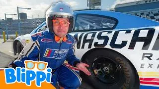 Thumbnail: Rce Track Recycling🏁♻️ | Fun with Blippi! | Blippi Educational Songs for Kids