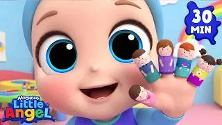 Thumbnail: Family of Finger Puppets | Fun with Baby John! | Little Angel Nursery Rhymes & Kids Songs