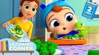 Thumbnail: Healthy Habits: Eat your Vegetables 🥦 | 📖Little Angel📖Moonbug Kids📖Learning Corner