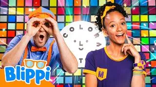 Thumbnail: Blippi & Meekah’s Rainbow Color Adventure! 🌈 | Blippi | Science and Nature Cartoons For Kids