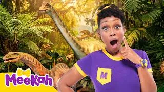 Thumbnail: Meekah Finds a Birthday Surprise Among Dinosaurs! 🦖 | Meekah | Science and Nature Cartoons For Kids