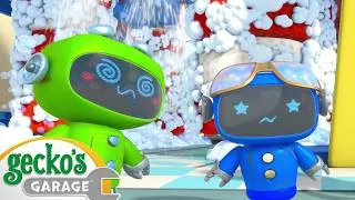 Thumbnail: Wash The Robots | Gecko's Garage 3D | Robot Cartoons for Kids