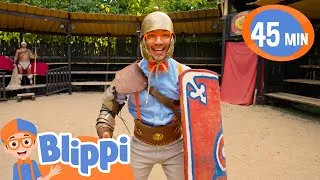Thumbnail: 🏟️Blippi's Big Gladiator Battle!⚔️ | Blippi | Moonbug Kids - Friendship & Adventure