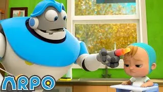 Thumbnail: 🤖Arpo's Doctor Dilemma!🩺🩻 | ARPO | Moonbug Kids - Friendship & Adventure