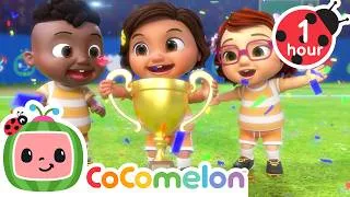Thumbnail: Nina’s Big Soccer Match! ⚽🏆1 Hour | Moonbug Kids - Girly Cartoons and Nursery Rhymes