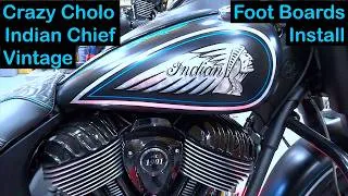 Thumbnail: Indian Chief Vintage, Dark Horse:-   Foot Boards Install !