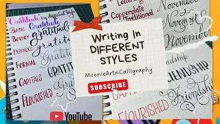 Thumbnail: Writing in Different Calligraphy Styles | Easy Lettering Guide for Beginners #calligraphy #lettering