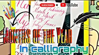 Thumbnail: Months of the Year in Calligraphy✌🏻| Easy Calligraphy Tutorial #youtube #calligraphy #shorts #viral