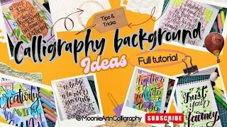 Thumbnail: 🎨 Easy Calligraphy Background Ideas | Colorful Hand Lettering Quotes for Beginners #shorts