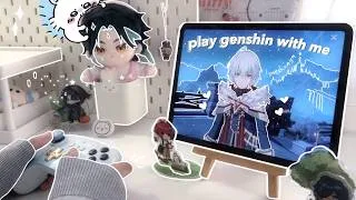 Thumbnail: ❄️ explore snezhnaya w/ me !!  ⋆✴︎˚⋆  | 1 hr of cozy genshin impact gameplay ambience, ipad setup 