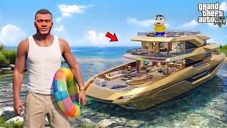 Thumbnail: Franklin & Shinchan Bought a BILLIONAIRE Boat! 🛥️ (Luxury Life) GTA 5