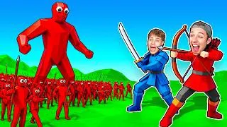 Thumbnail: 100 Fire Zombies vs EVERY GOD in TABS!