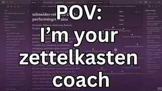 Thumbnail: Zettelkasten Coaching Session in Obsidian