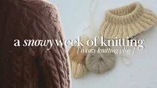Thumbnail: knit with me in a snowstorm ❄️ finishing my jacket no 2 & a new cast on!