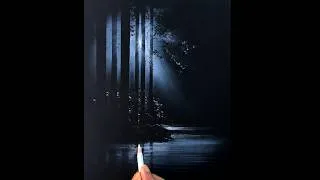 Thumbnail: Moonlight in the Forest | Beautiful Oil Pastel Scenery