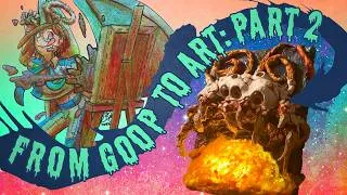 Thumbnail: Paper Mache Monster on a Canvas! Turning Garbage Into Art