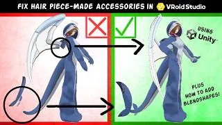 Thumbnail: Fix VRoid Hair Accessories That Move With the Head | Unity Tutorial