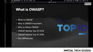 Thumbnail: OWASP Mobile Top Risks Explained for Beginners | Mortal Tech School
