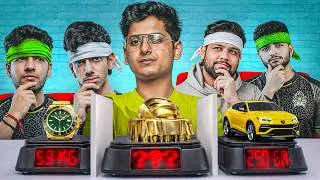 Thumbnail: BGMI vs Free Fire: The Weight CHALLENGE! 😳 (ft. Nakul, Legit, Jay & Jonty)