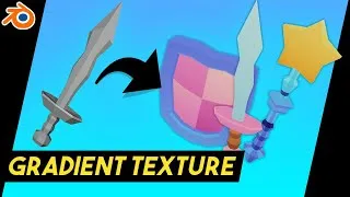 Thumbnail: Gradient Texturing for Beginners [EP 4] #Beginner #Tutorial #Blender #lowpoly