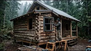 Thumbnail: Building a Complete Log House From Rough Logs Deep in the Forest Through Snow and Rain