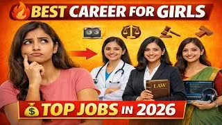 Thumbnail: Girls Ke Liye Best Career Options 2026 | Top High Salary Jobs For Girls”