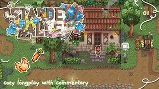 Thumbnail: ᜊ( ᴗ͈ˬᴗ͈)ᜊ let's get farming 🥕 | a cozy stardew valley longplay with commentary 🌷